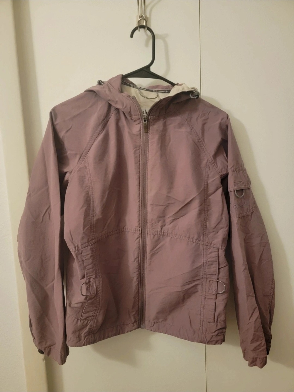 Columbia Women's Hooded Windbreaker Jacket - Mauve